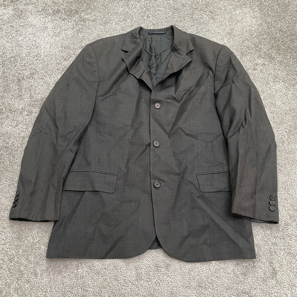 Hugo Boss Men's Dark Gray Single-Breasted Suit Jacket
